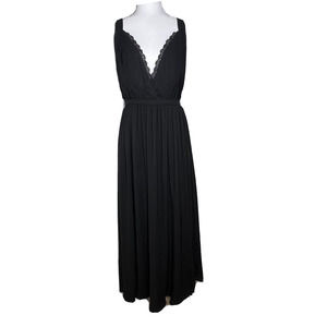 Fame and‎ Partners Black Lace Trim Dress Size 8 Altared*